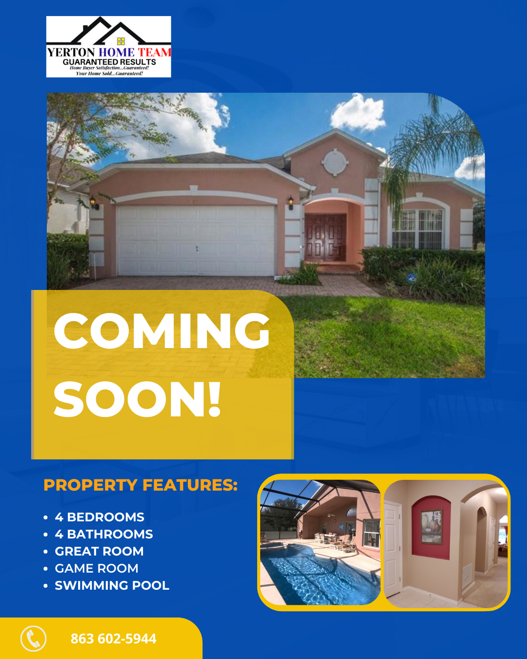 Coming soon Awesome Central Florida Pool Home just minutes from Disney